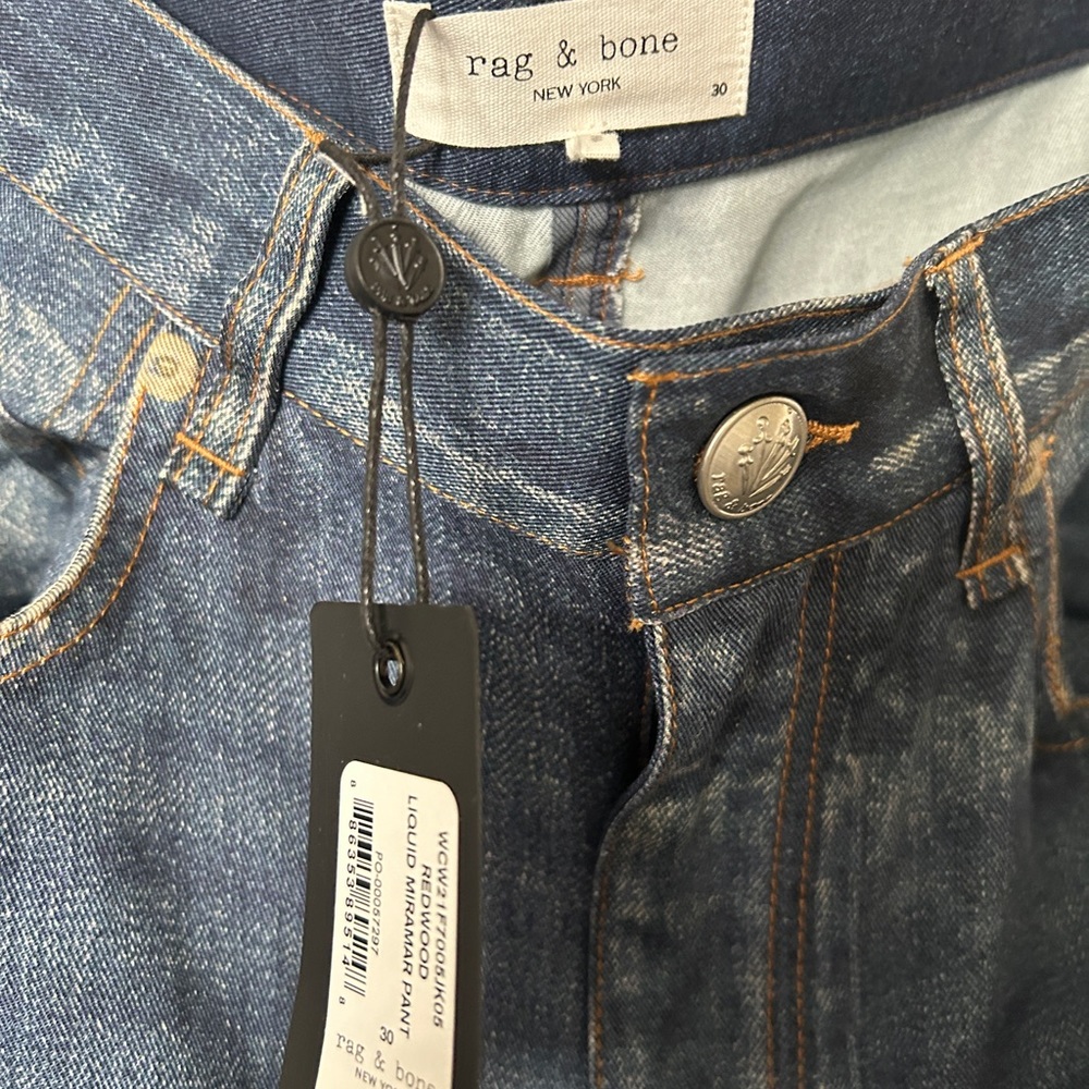 Rag and Bone liquid Miramar wide leg jeans aka sweatpants   NWT